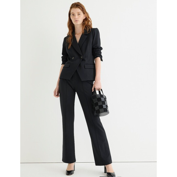 J Crew Demi Boot Ponte Crop Pants 6 Black NWOT J.Crew BL701 Academia Prep - Picture 1 of 5
